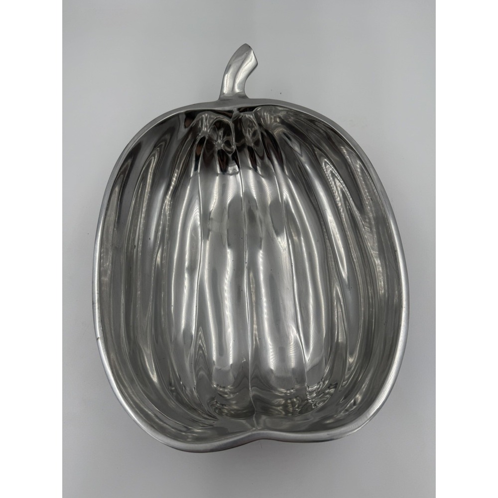 Peltrina pewter Pumpkin Serving Dish - Handmade - Fall Decor - Halloween